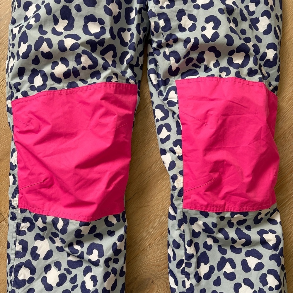 Boden Girls 15-16Y Snow Pants Leopard Print Pink Adjustable Straps Winter Ski*Q6 - Picture 4 of 7